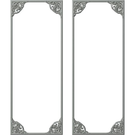 Ekena Millwork 28-in. W x 72-in. H Kepler Panel Moulding Kit Double Panel PMLKKP28X72B